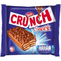 Nestle Crunch Snack x3 vaflinis batonėlis šokolade 99g | Multum