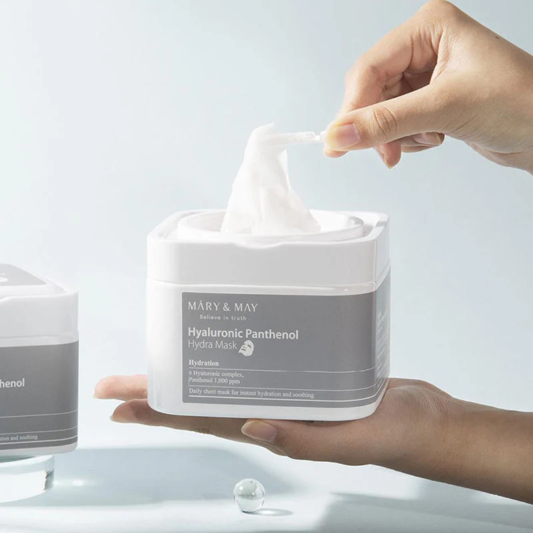 MARY&MAY Hyaluronic Panthenol drėkinamoji medžiaginė veido kaukė 30 vnt | Multum