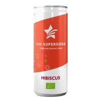 I AM SUPERSODA gazuotas natūralus nealkoholinis gėrimas su hibisko skoniu 250ml | Multum