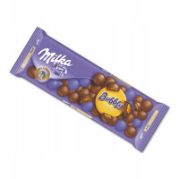 Milka Bubbly Alpinis pieniškas šokoladas su karamelinio kremo įdaru 250g | Multum