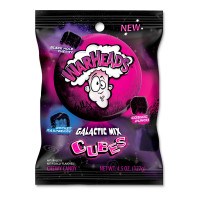 Warheads Galactic Cubes kramtomieji saldainiai su vyšnių, aviečių ir punšo skonio 127g | Multum