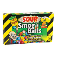 Toxic Waste Smog Balls saldainiai su rūgštaus kramtomosios gumos įdaru 100g | Multum