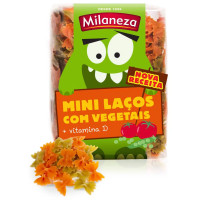 Aukščiausios kokybės Milano makaronai su pomidorų ir žirnių skoniu, vitaminu D 500g | Multum