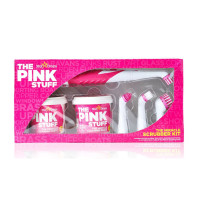Pink Stuff rinkinys - daugiafunkcinė valymo pasta 2x500g + elektrinis valymo šepetėlis su 4 keičiamais antgaliais | Multum