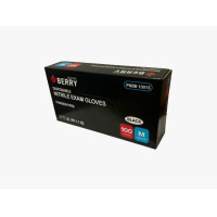 BERRY Nitrilinės pirštinės, be pudros N100, M, juodos 100 vnt | Multum