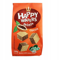 HAPPY WAFER MINIS vafliai su kakaviniu kremu 200g | Multum