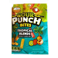 SOUR PUNCH Tropical Blends bičių kramtomieji saldainiai 105g | Multum