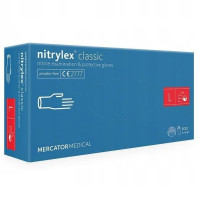 Mercator nitrilex® be pudros nitrilo pirštinės, mėlynos, dydis L 100 vnt. | Multum