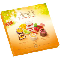 Šokoladinių LINDT saldainių su Jogurto-Praline įdaru pasirinkimas 150g | Multum