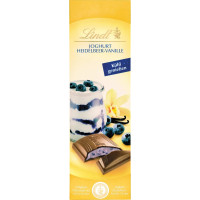Pieniško šokolado plytelė LINDT su mėlynių-vanilinio jogurto skonio įdaru 100g | Multum