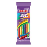 BEBETO Wacky Sticks Cool Mix želė saldainiai 180g | Multum