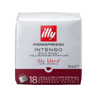 ILLY Iperespresso tamsiai skrudinta juoda kava, Intenso kapsulės (18) 120.6g | Multum