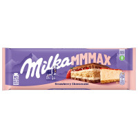 MILKA braškių sūrio pyragas šokoladinis batonėlis 300g | Multum