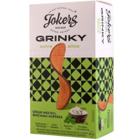 JOKERS GRINKY skrudinta duona su grietine ir krapų skoniu 90 g | Multum