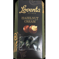 LOVENTA praline šokoladiniai saldainiai su lazdyno riešutų kremu Deluxe 130g | Multum