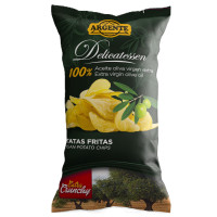PAPAS ARGENTE "Delicatessen" bulvių traškučiai su aukščiausios kokybės pirmojo spaudimo alyvuogių aliejumi 160g | Multum