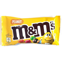 M&M šokoladiniai dražees su žemės riešutais 45g | Multum