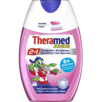 THERAMED 2in1 Junior braškių skonio dantų pasta (nuo 6+ metų) 75ml | Multum