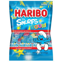 HARIBO Smurfų rūgštus želė saldainiai 113g | Multum