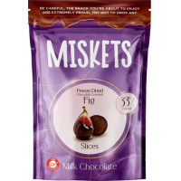 MISKETS Pieninio šokolado draže su liofilizuotomis figų skiltelėmis 80g | Multum
