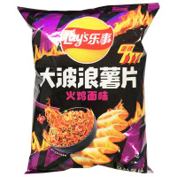 LAY'S MAXX RIDGET Korėjietiški aštrūs vištienos makaronų skonio traškučiai 70g | Multum