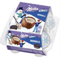 MILKA OREO Sniego gniūžtės pieniško šokolado saldainiai su įdaru 112g | Multum