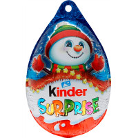 KINDER Surprise Kalėdų eglutės dekoracija šokoladinis kiaušinis su žaislu 20g | Multum