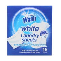 At Home Wash Baltos balinimo servetėlės skalbiniams 12 vnt. | Multum