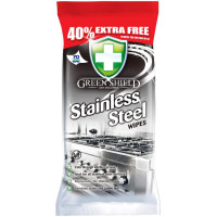 Green Shield Stainless Steel Drėgnos servetėlės nerūdijančio plieno paviršiams 70 vnt | Multum