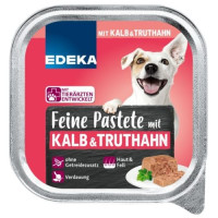 Edeka paštetas šunims su veršiena ir kalakutiena 150g | Multum