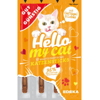 G&G Hello My Cat skanėstai katėms su paukštiena ir kepenėlėmis x10 50g | Multum