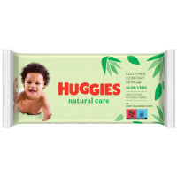 Drėgnos servetėlės Huggies Natural Care x56 | Multum
