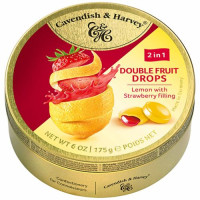 C&H Double Fruits citrininės dražė su braškių įdaru 175g | Multum