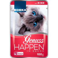 Edeka Genuss Happen Mix Rind šlapias maistas katėms su jautiena 100g | Multum