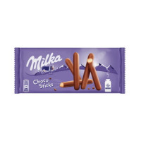 Milka sausainių lazdelės su pieniško šokolado glaistu 112g | Multum