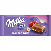Pieninis šokoladas Milka Raisin & Nut su razinomis ir riešutais 100g | Multum