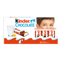 Ferrero Kinder Chocolate pieniško šokolado plytelės x8 100g | Multum