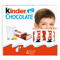 Pieniško šokolado plytelės FERRERO KINDER CHOCOLATE x4 50g | Multum