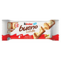 Baltojo šokolado plytelė Ferrero Kinder Bueno WHITE 39g | Multum