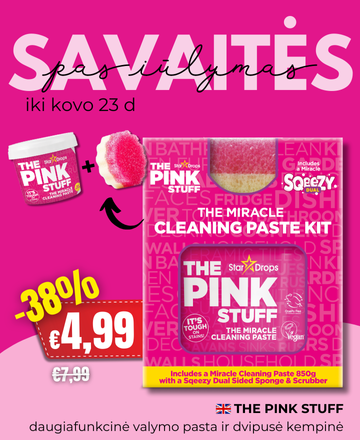 LT  Nedēļas piedāvājums: The Pink Stuff sūkļa & pastas komplekts 17-23 marts 2025