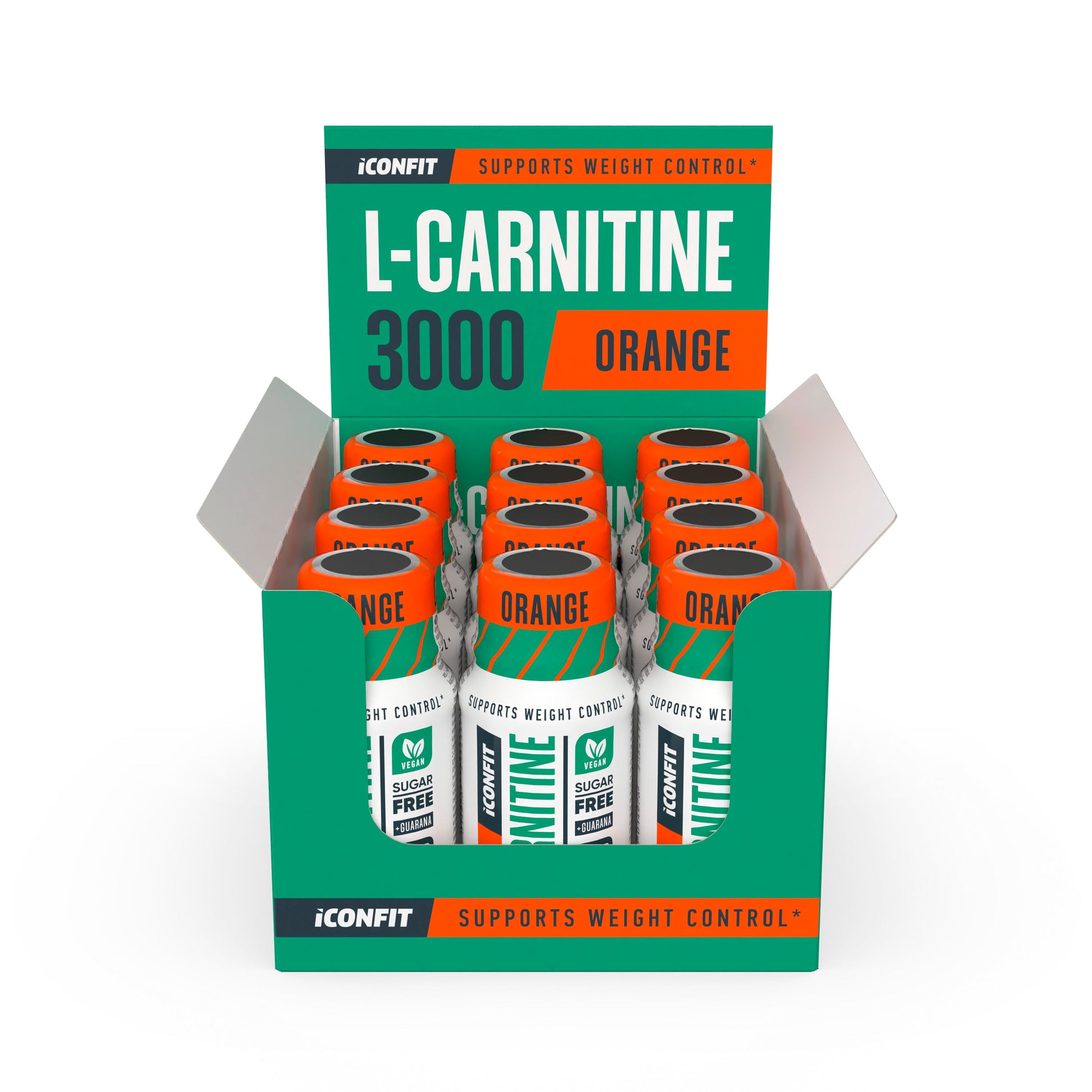 ICONFIT L-Carnitine 3000 apelsinų skonio gėrimas 60ml | Multum