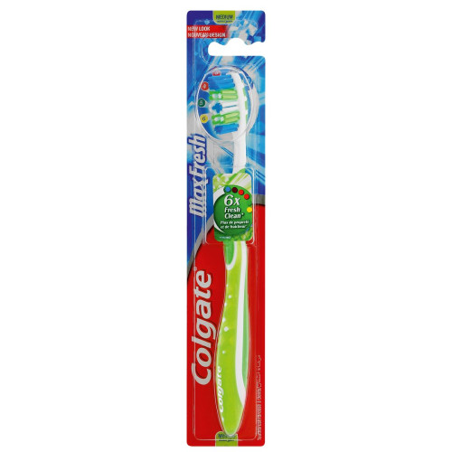 Colgate Max Fresh vidutinio kietumo dantų šepetėlis | Multum