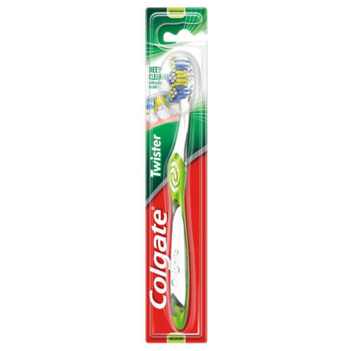 Colgate Twister vidutinio kietumo dantų šepetėlis | Multum