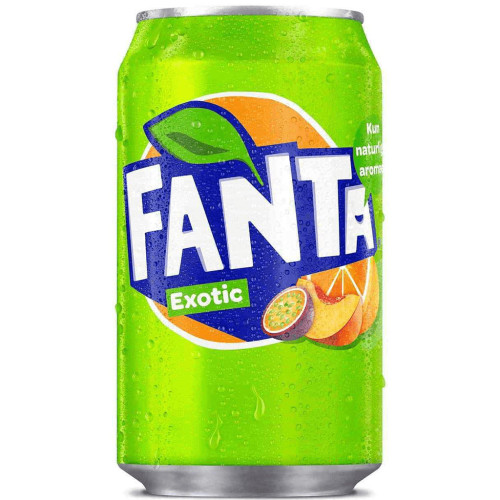 Fanta Exotic nealkoholinis gazuotas gėrimas su egzotiškų vaisių skoniu 0,33L D | Multum