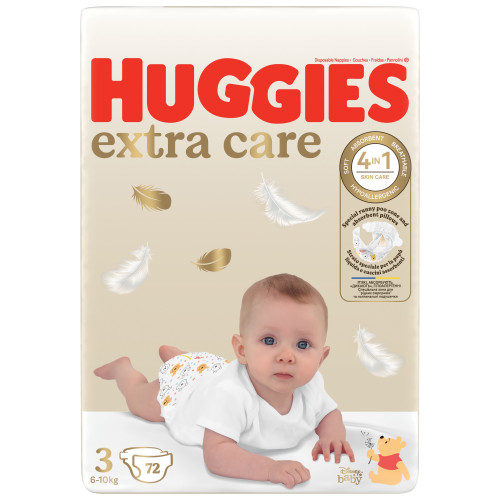 Huggies Extra Care sauskelnės #3 6-10kg, 72 vnt | Multum