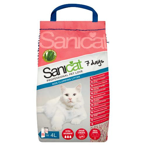 Sanicat 7 dienų necementuojantis kačių kraikas 4L | Multum
