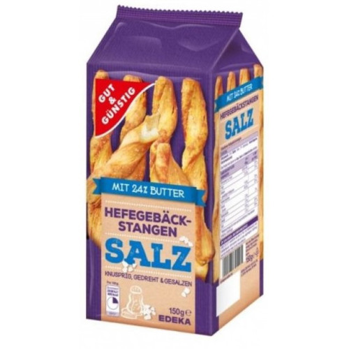 G&G mielinės tešlos lazdelės su druska 150g | Multum