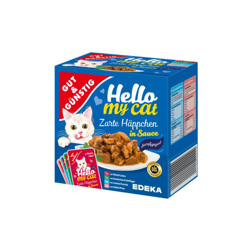 G&G Hello My Cat mėsos gabaliukai padaže 8 vnt. 800 g | Multum