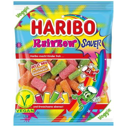 Haribo Rainbow Sauer želė saldainiai 160g | Multum