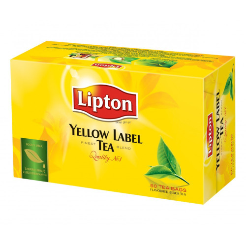 Lipton Yellow Label juodųjų lapų arbata 50x2g | Multum